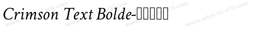 Crimson Text Bolde字体转换